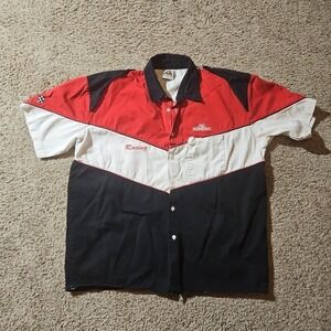 Vintage Old Milwaukee Beer Racing Pit Crew Shirt Men's XL Speed Zone Race Gear